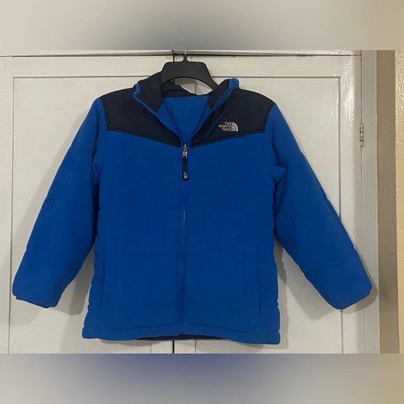 The North Face reversible jacket blue/black